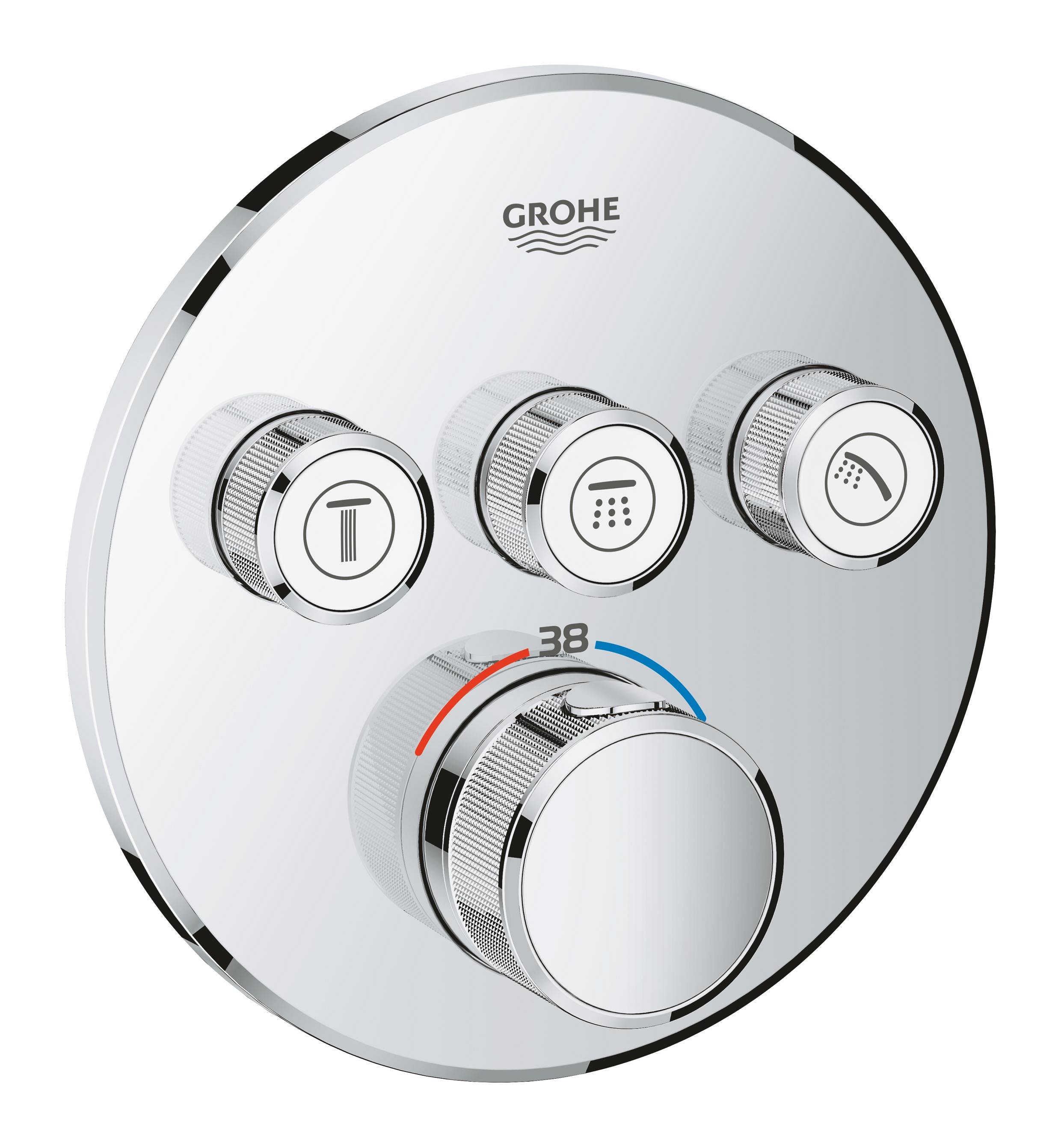 Grohe Grohtherm SmartControl vaňová/sprchová batéria podomietková áno StarLight Chrome 29121000