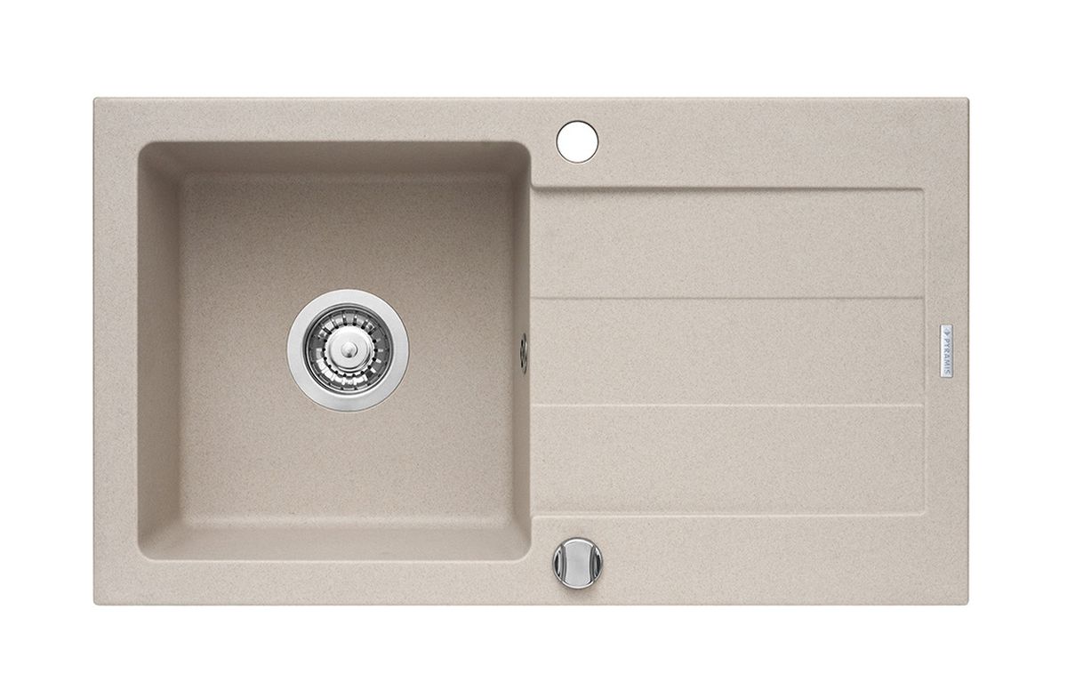 Pyramis Sparta granitový drez 76x44 cm sivá/grafitová/ónyxová 070130902