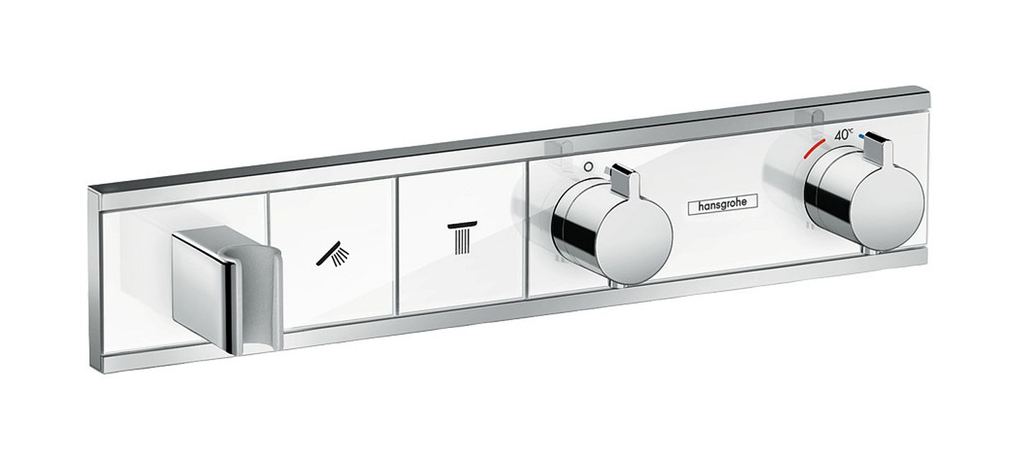 Hansgrohe RainSelect vaňová/sprchová batéria podomietková áno chrómová-biela 15355400