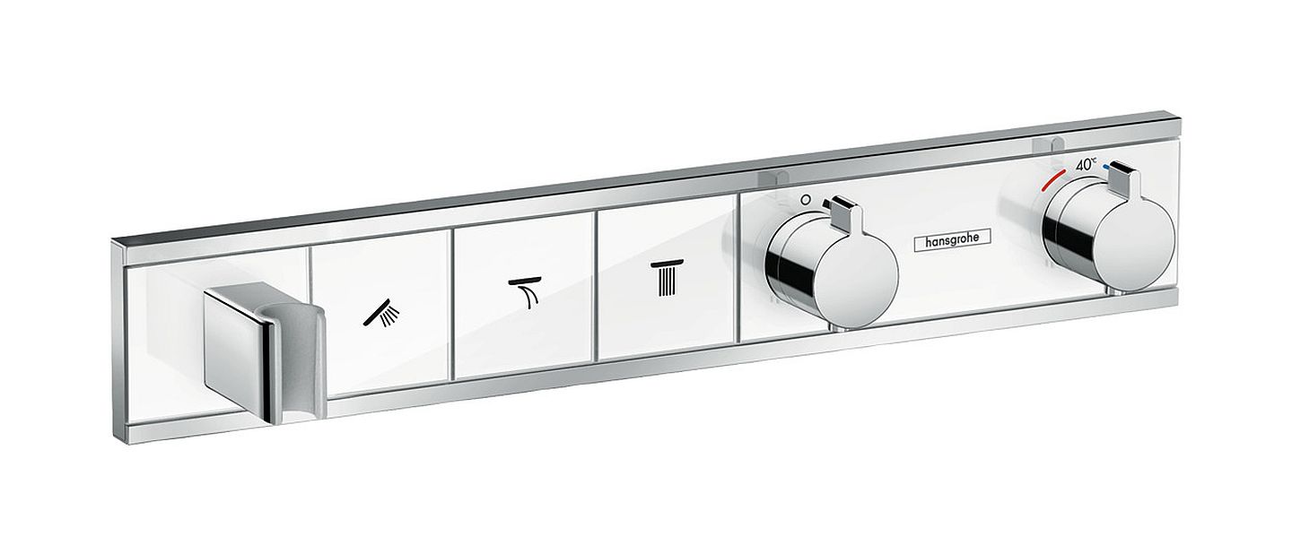 Hansgrohe RainSelect vaňová/sprchová batéria podomietková áno chrómová-biela 15356400