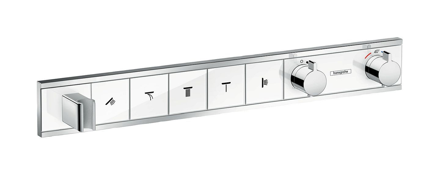 Hansgrohe RainSelect vaňová/sprchová batéria podomietková áno chrómová-biela 15358400