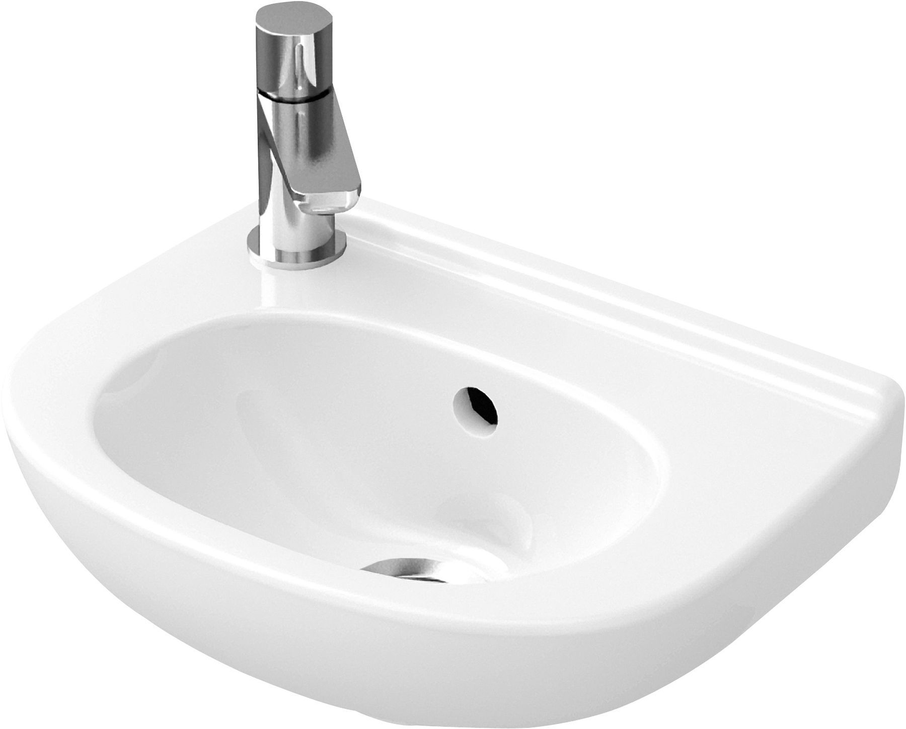 Villeroy & Boch O.Novo umývadlo 36x27.5 cm polkruhový klasické umývadlo biela 536039R1