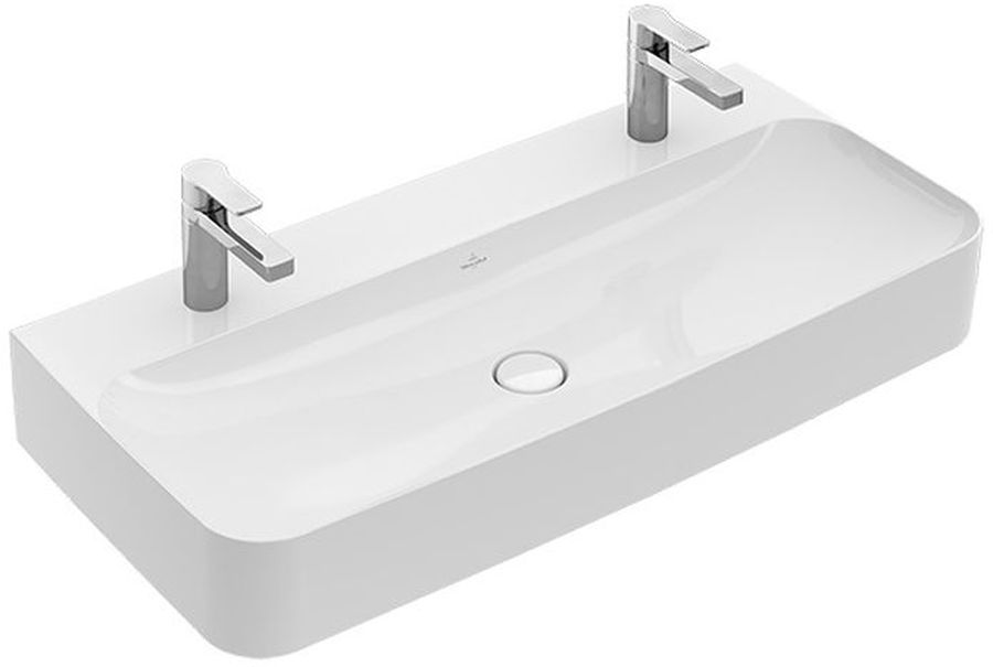 Villeroy & Boch Finion umývadlo 100x47 cm obdĺžnik klasické umývadlo-umývadlo na nábytok biela 41681LR1