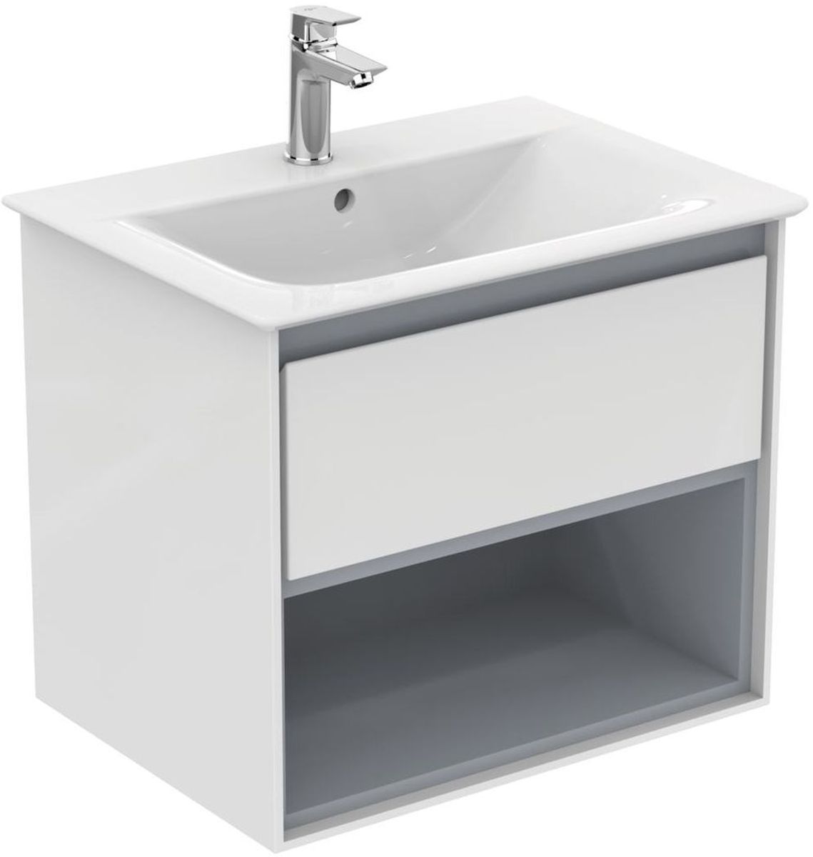Ideal Standard Connect Air skrinka 60x44x51.7 cm závesná kúpeľňová skrinka pod umývadlo biela E0826B2