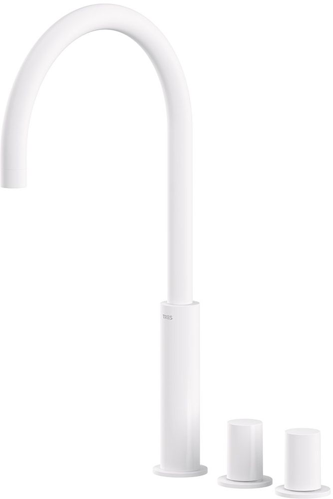 Tres Study Exclusive umývadlová batéria stojanková biela 061.105.02.BM