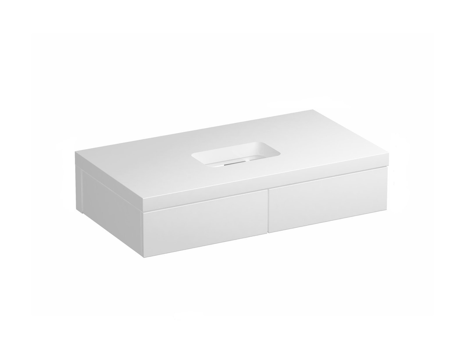 Ravak Formy skrinka 100x55x22 cm závesná kúpeľňová skrinka pod umývadlo biela X000001030