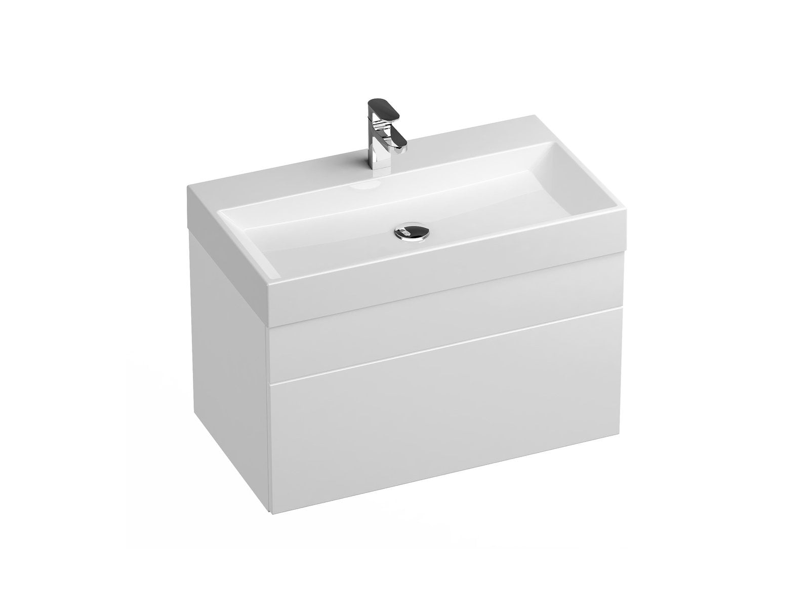 Ravak Natural skrinka 80x45x45 cm závesná kúpeľňová skrinka pod umývadlo biela X000001052