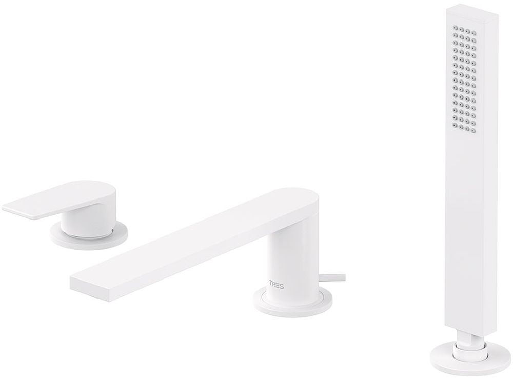 Tres Project vaňová/sprchová batéria na vaňu biela 211.161.01.BM