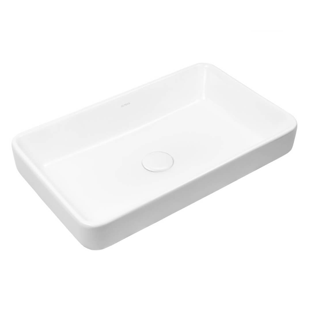 Oltens Fossa umývadlo 55x34 cm obdĺžnik pultové umývadlo biela lesklá 40801000