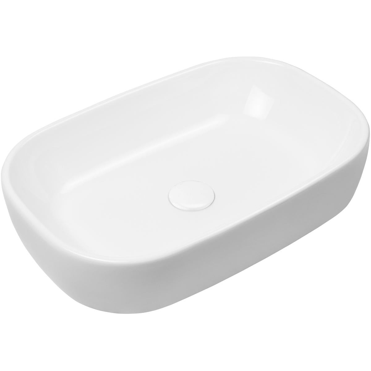 Oltens Jurong umývadlo 54x36 cm oválny pultové umývadlo biela 40804000