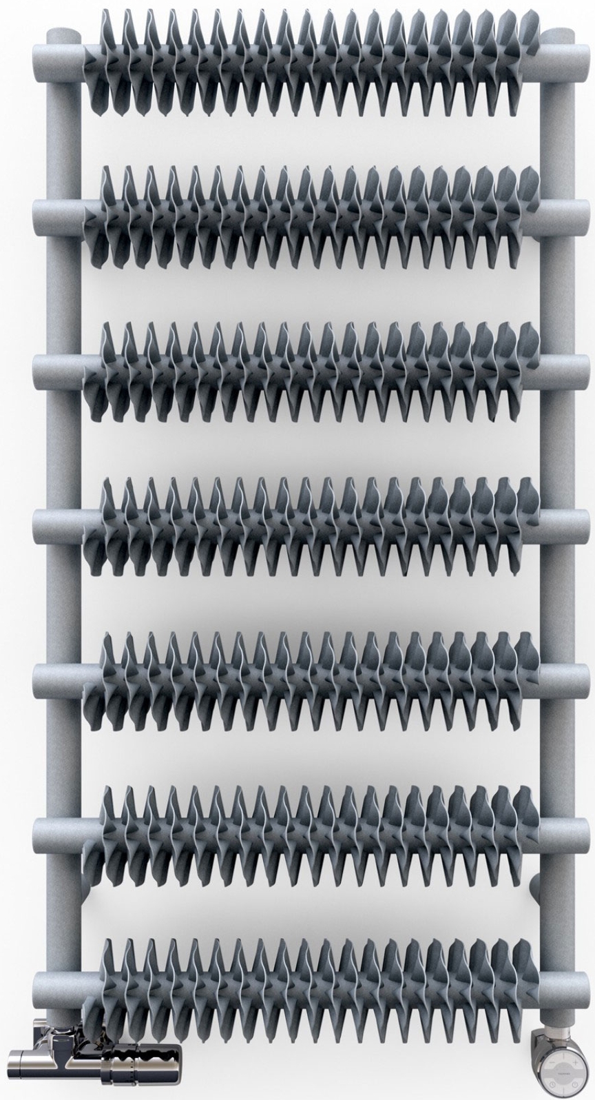 Terma Ribbon T kúpeľňový radiátor dekoratívny 121x60 cm biela WGR2T121060K916SX