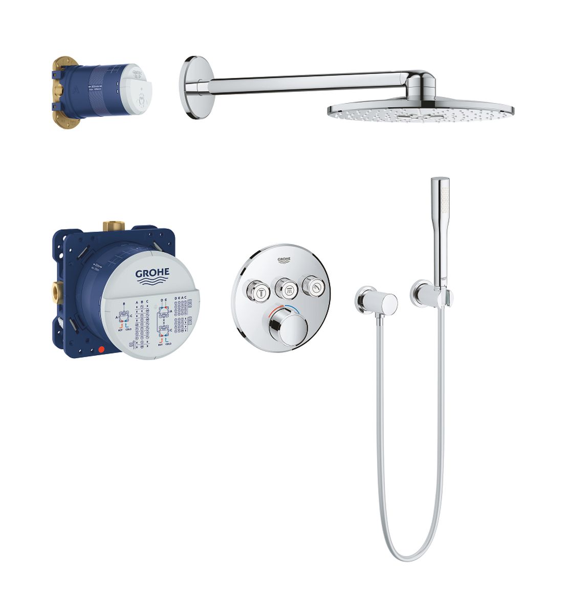 Grohe SmartControl sprchová súprava podomietková s termostatom StarLight Chrome 34709000