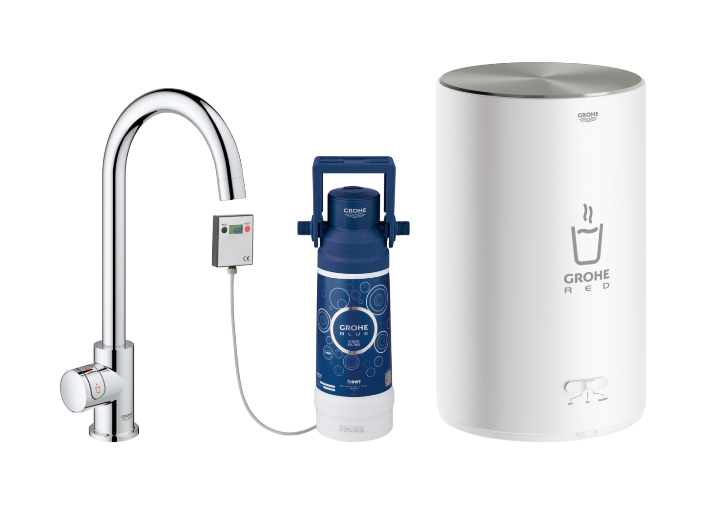 Grohe Red kuchynský ventil s bojlerom stojaca StarLight Chrome 30085001