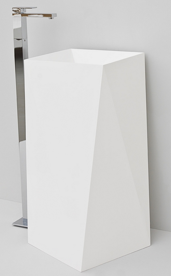 Art Ceram Sharp umývadlo 50x50 cm štvorec voľne stojacie umývadlo biela OSL00801;00
