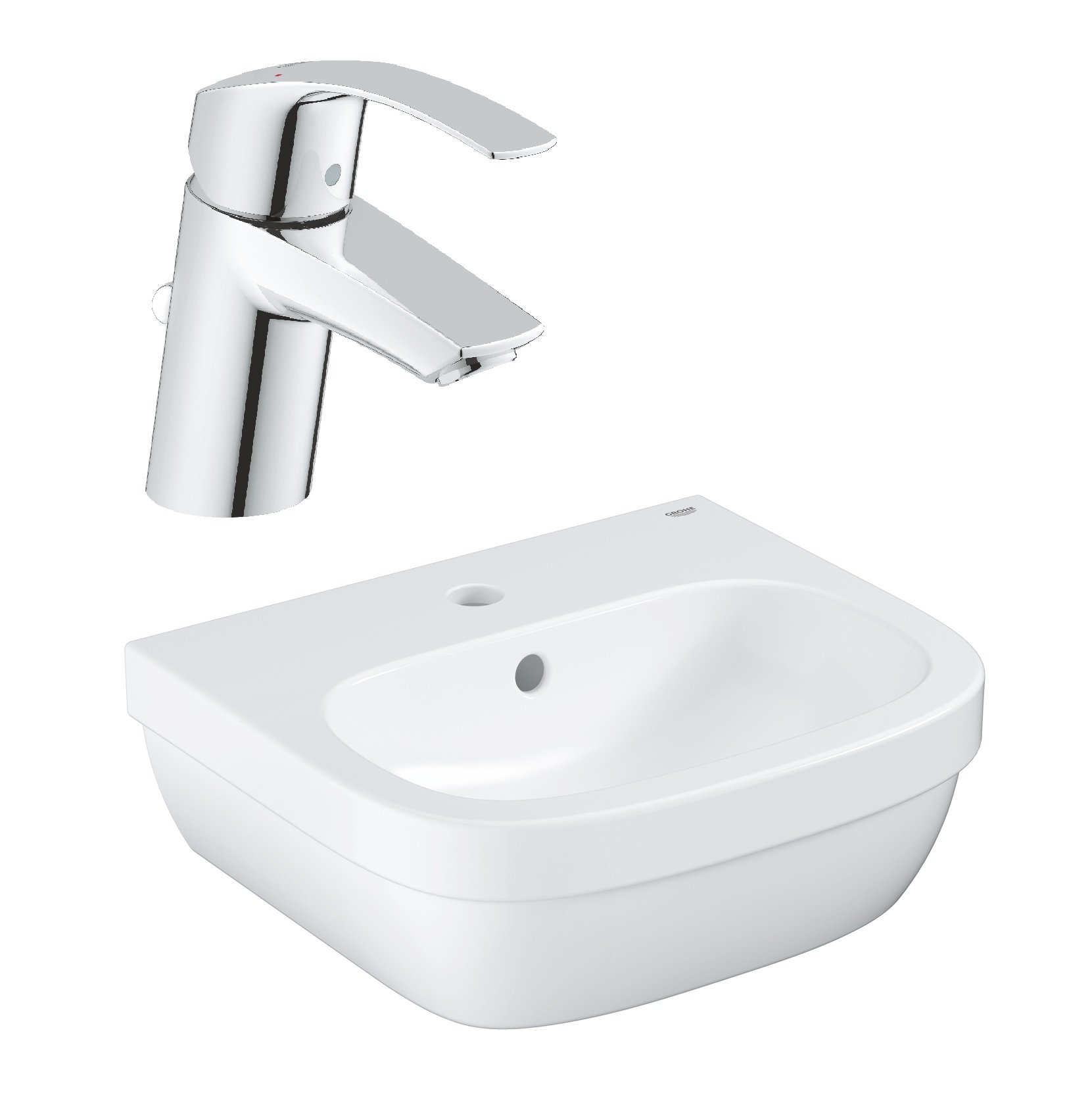 Súprava umývadlo Grohe Euro Ceramic 39324000, umývadlová batéria Grohe Eurosmart 33265002