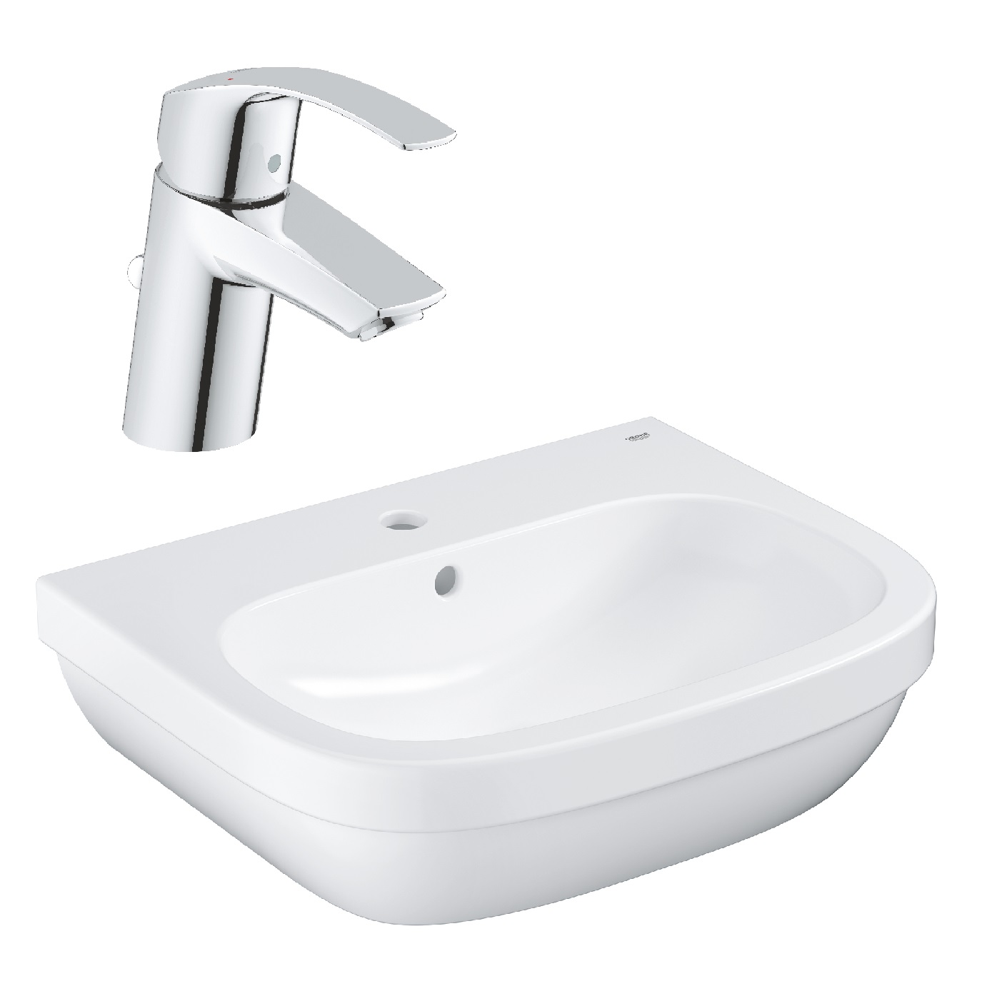 Súprava umývadlo Grohe Euro Ceramic 39335000, umývadlová batéria Grohe Eurosmart 33265002