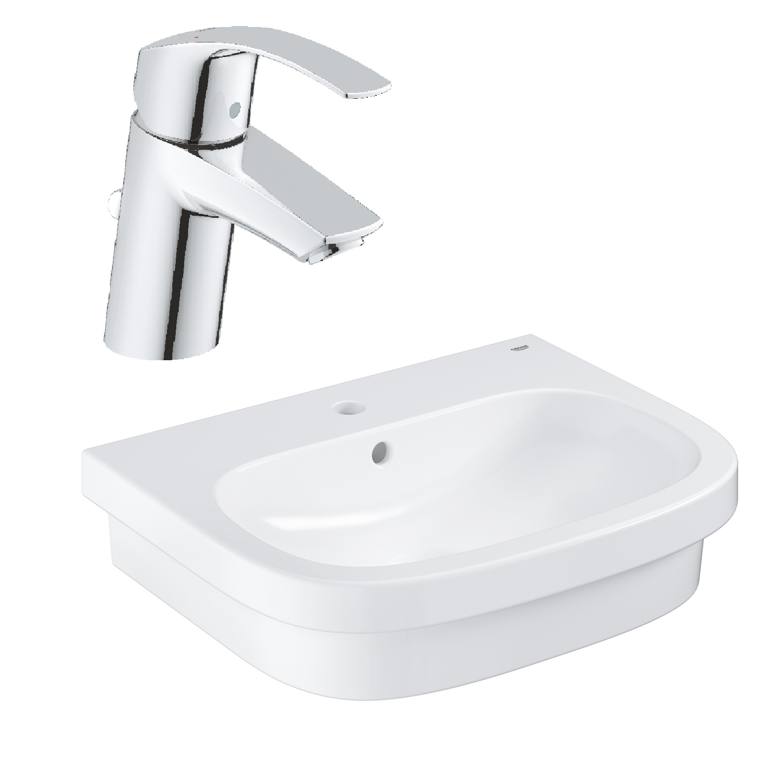 Súprava umývadlo Grohe Euro Ceramic 39337000, umývadlová batéria Grohe Eurosmart 33265002