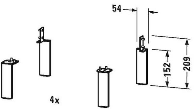 Duravit nohy UV999400000