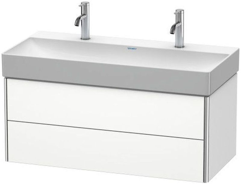 Duravit XSquare skrinka 98.4x46x39.7 cm závesná kúpeľňová skrinka pod umývadlo biela XS416301818