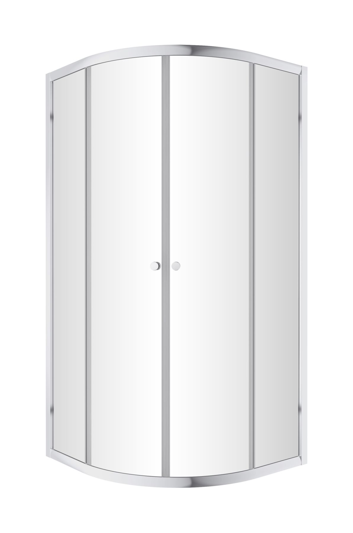 Omnires Bronx sprchovací kút 100x80 cm polkruhová chromová lesklé/priehľadné sklo S203080/100CRTR