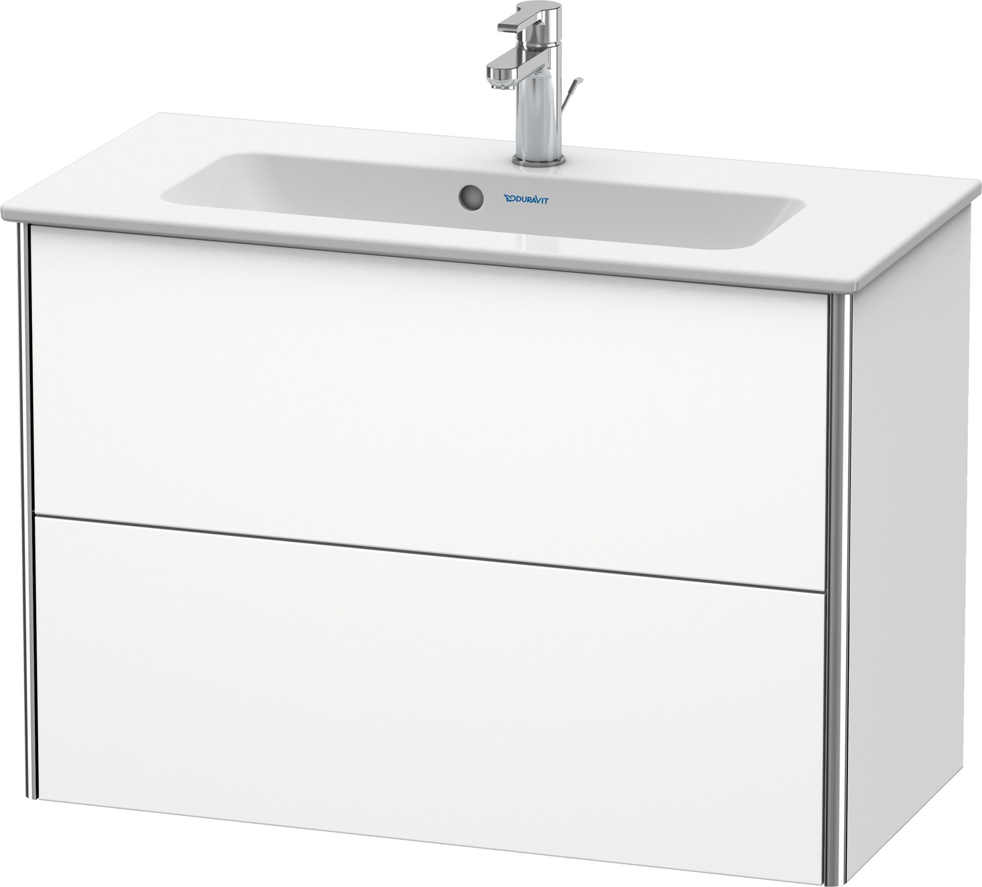 Duravit XSquare skrinka 81x38.8x56 cm závesná kúpeľňová skrinka pod umývadlo biela XS416601818