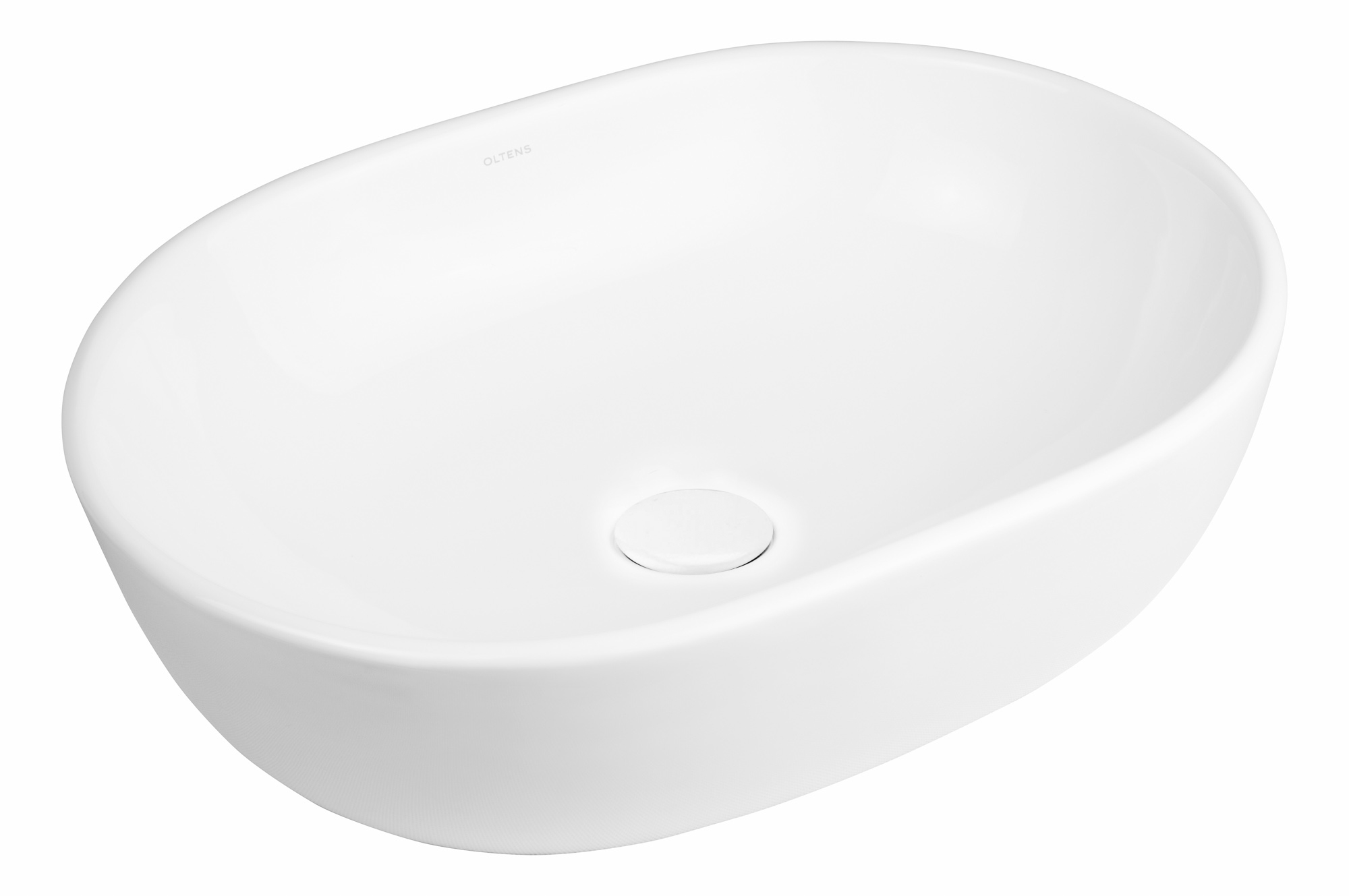 Oltens Hamnes umývadlo 47.5x34 cm oválny pultové umývadlo biela 40309000