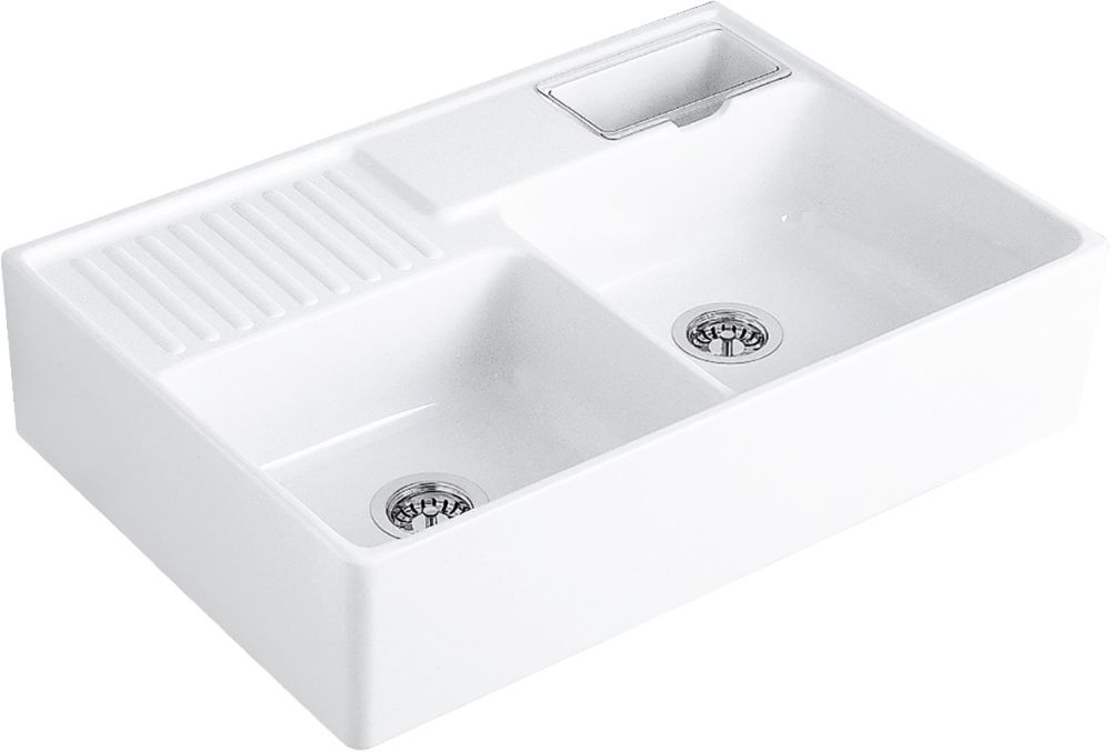 Villeroy & Boch Double-Bowl keramický drez 89.5x63 cm biela 632391R1