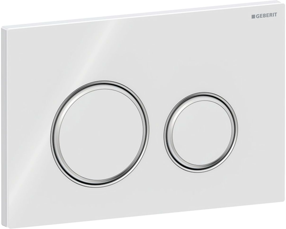 Geberit Sigma50 splachovacie tlačidlo do toalety lesklý chróm-biela 115.884.SI.1