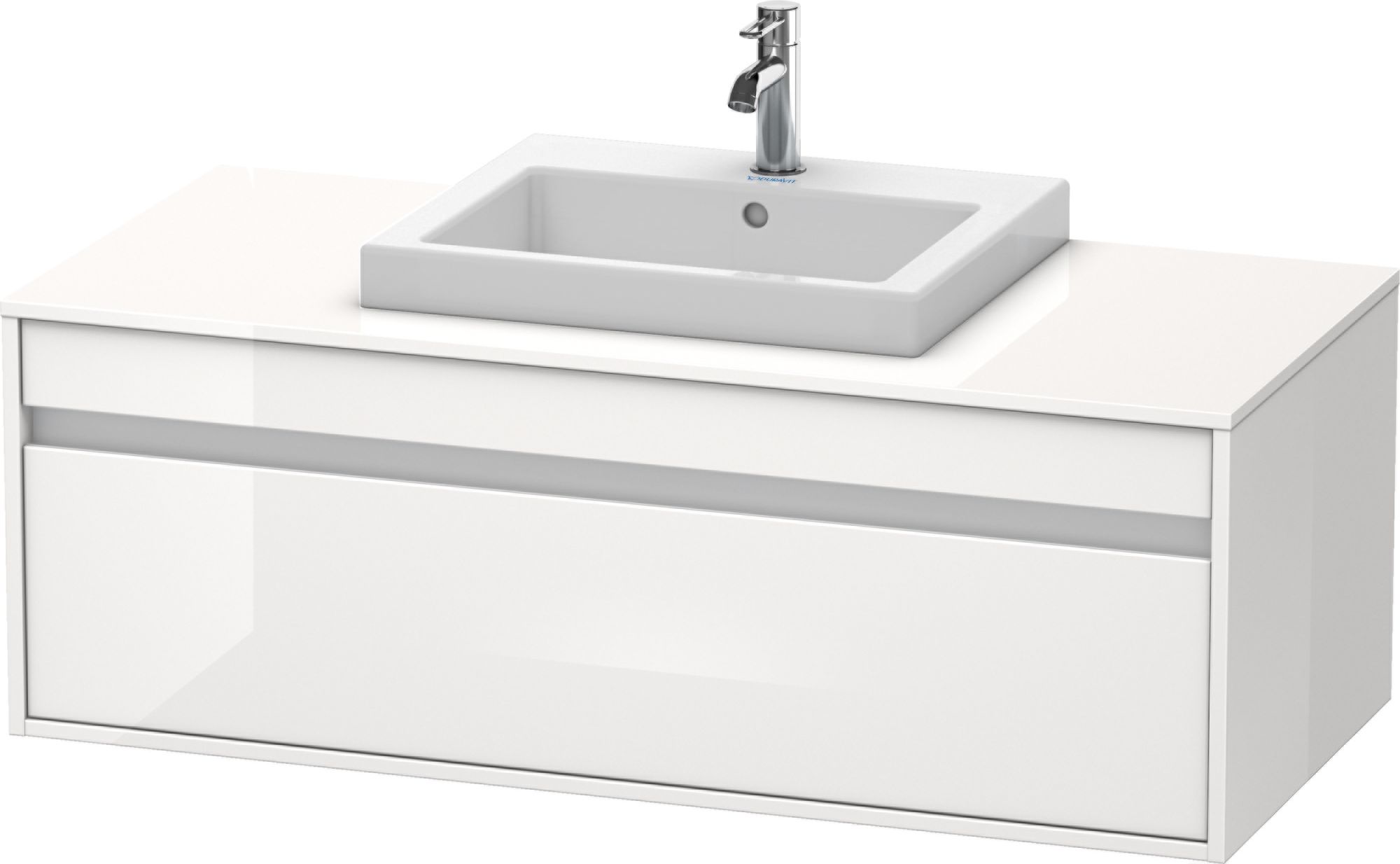 Duravit Ketho skrinka 120x55x42.6 cm závesná kúpeľňová skrinka pod umývadlo biela KT679602222