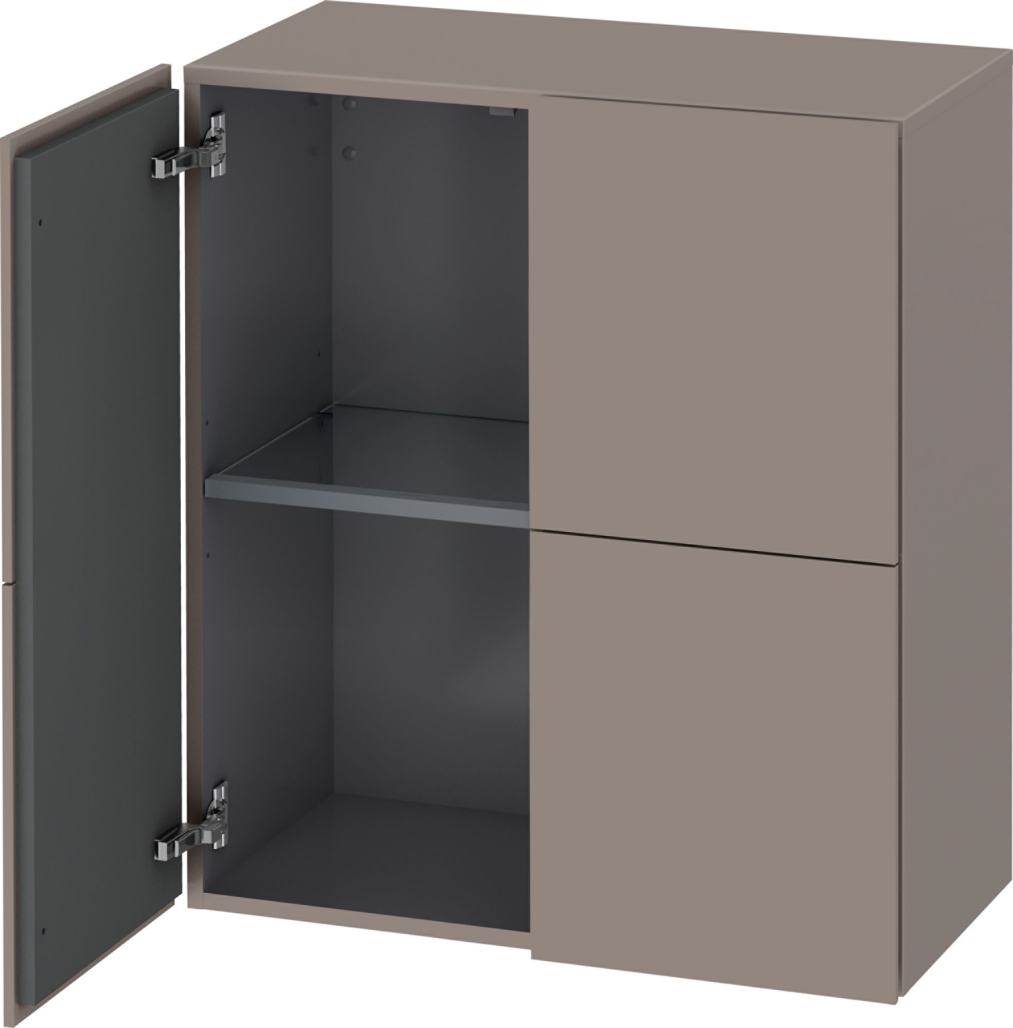 Duravit L-Cube skrinka 70x36.3x80 cm bočné závesné sivá LC117704343