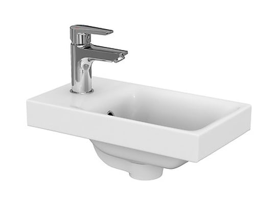 Cersanit Moduo umývadlo 40x22 cm obdĺžnik umývadlo na nábytok biela lesklá K116-016