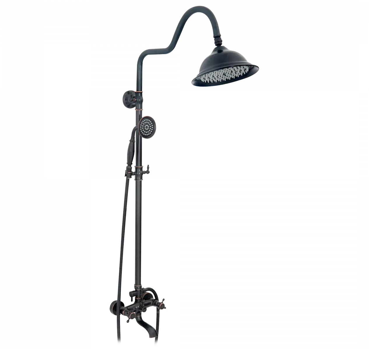 Rea Retro Old Black súprava vaňová/sprchová nástenná áno čierna REA-P2366