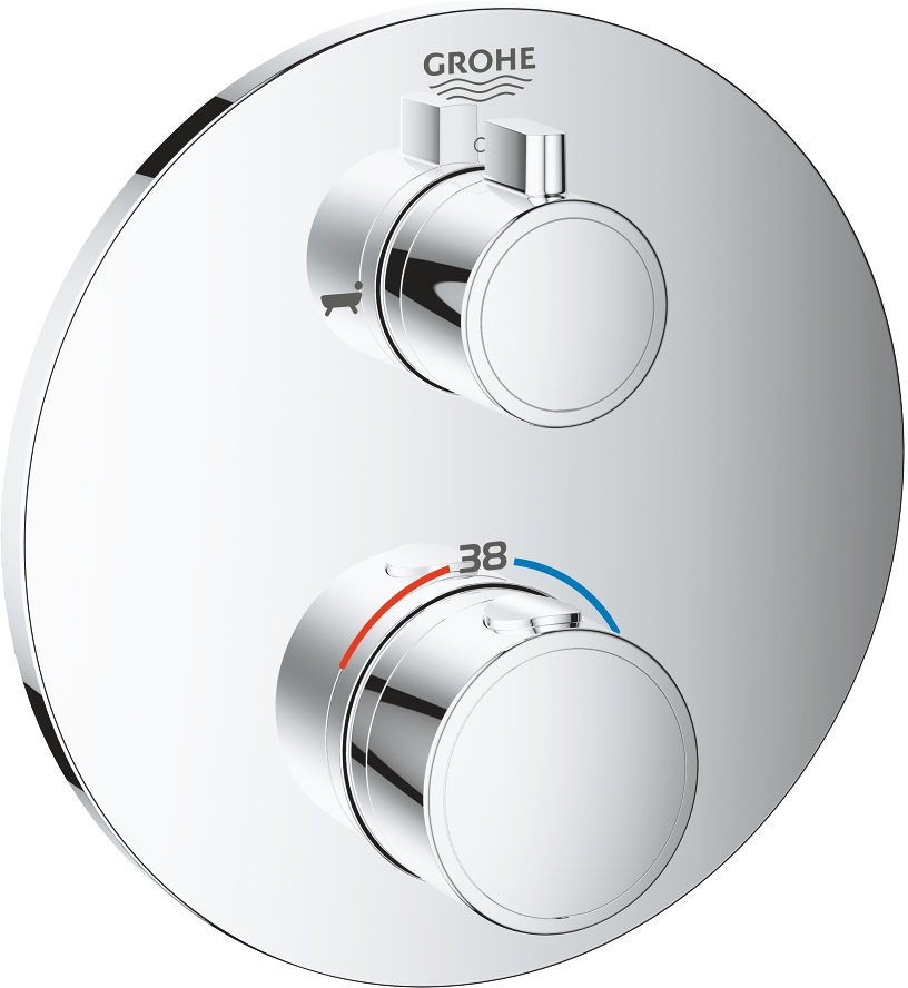 Grohe Grohtherm vaňová/sprchová batéria podomietková s termostatom StarLight Chrome 24077000
