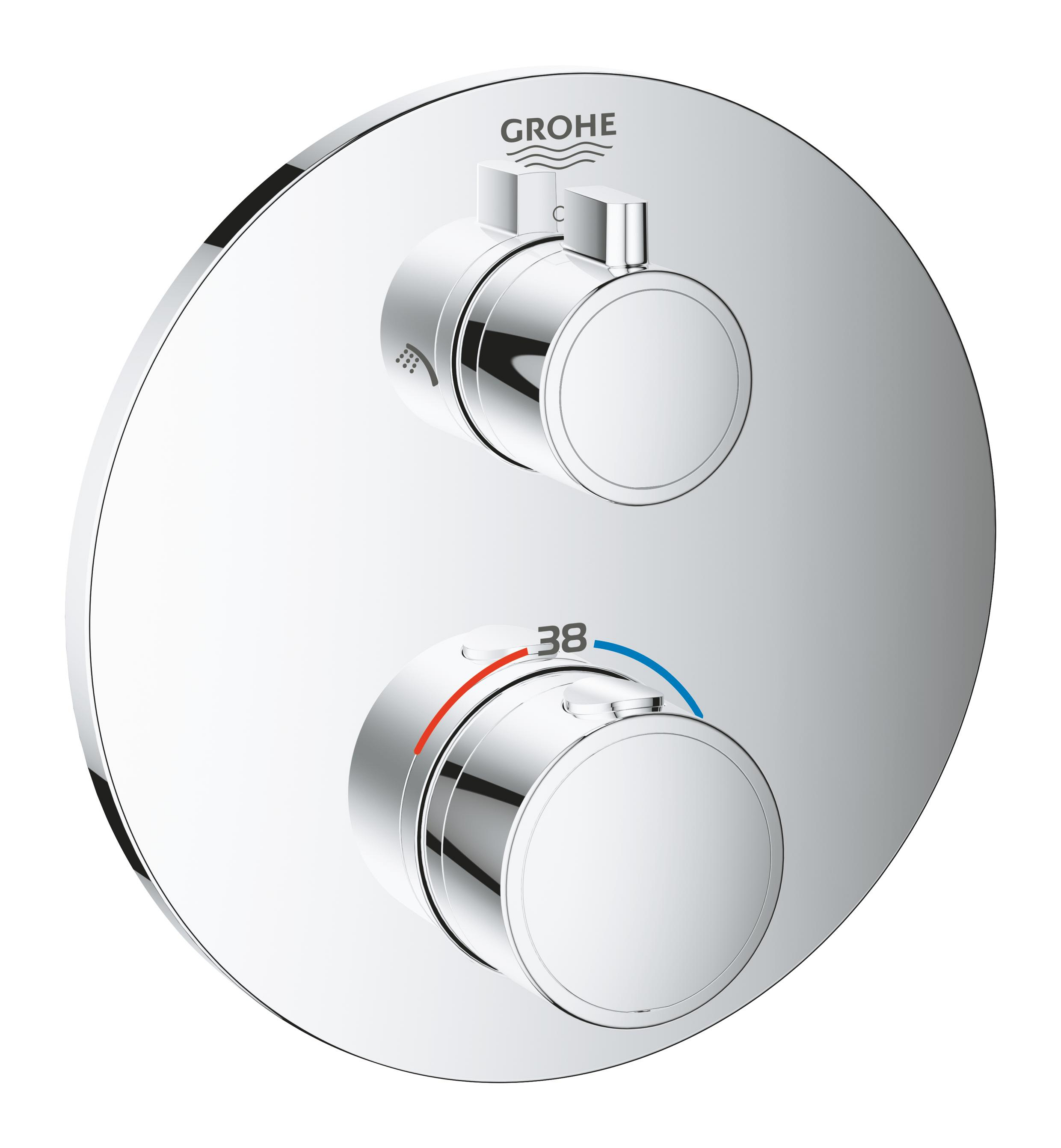 Grohe Grohtherm vaňová/sprchová batéria podomietková áno StarLight Chrome 24076000