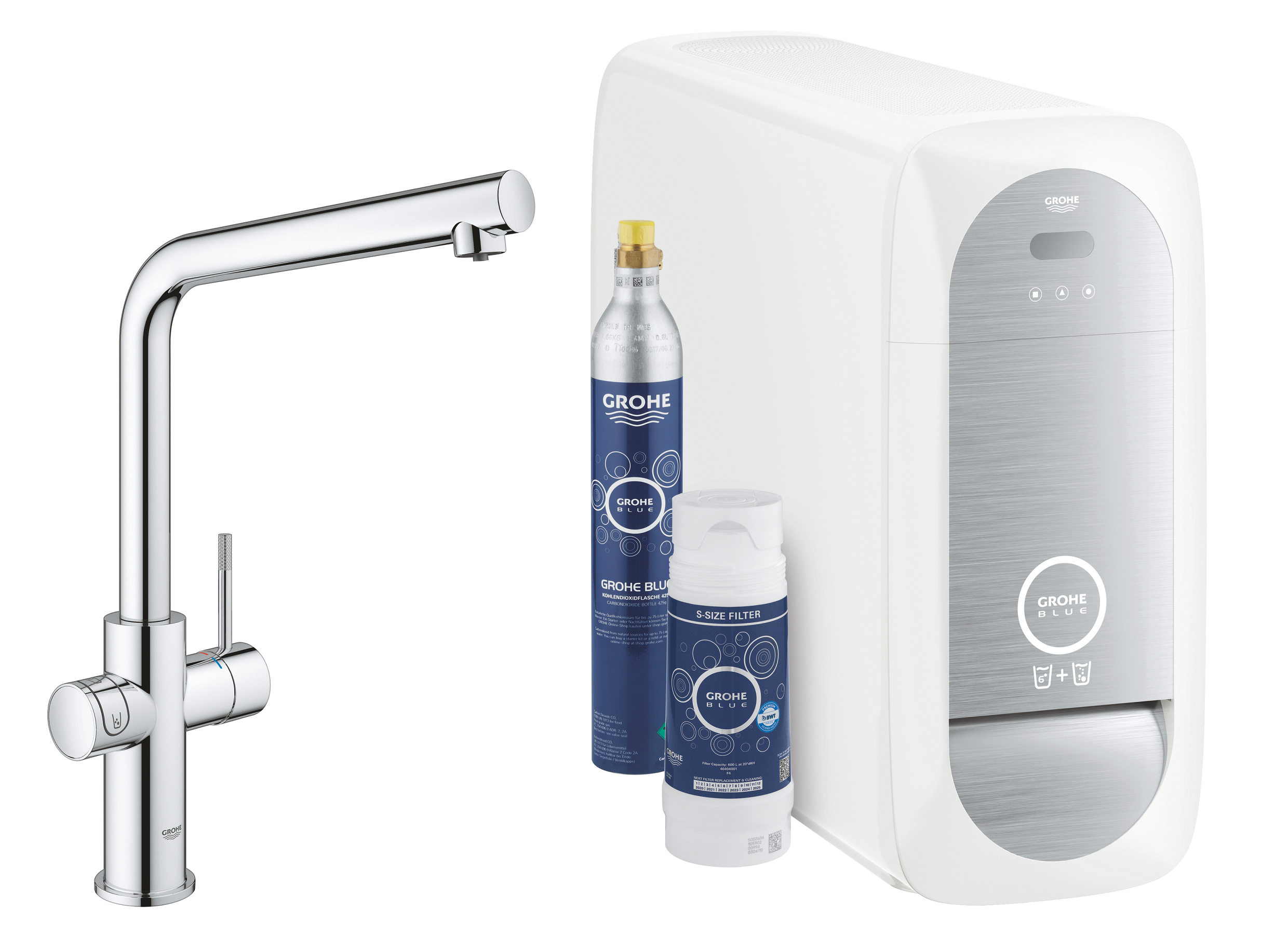 Grohe Blue kuchynská batéria s filtrom stojánková StarLight Chrome 31454001