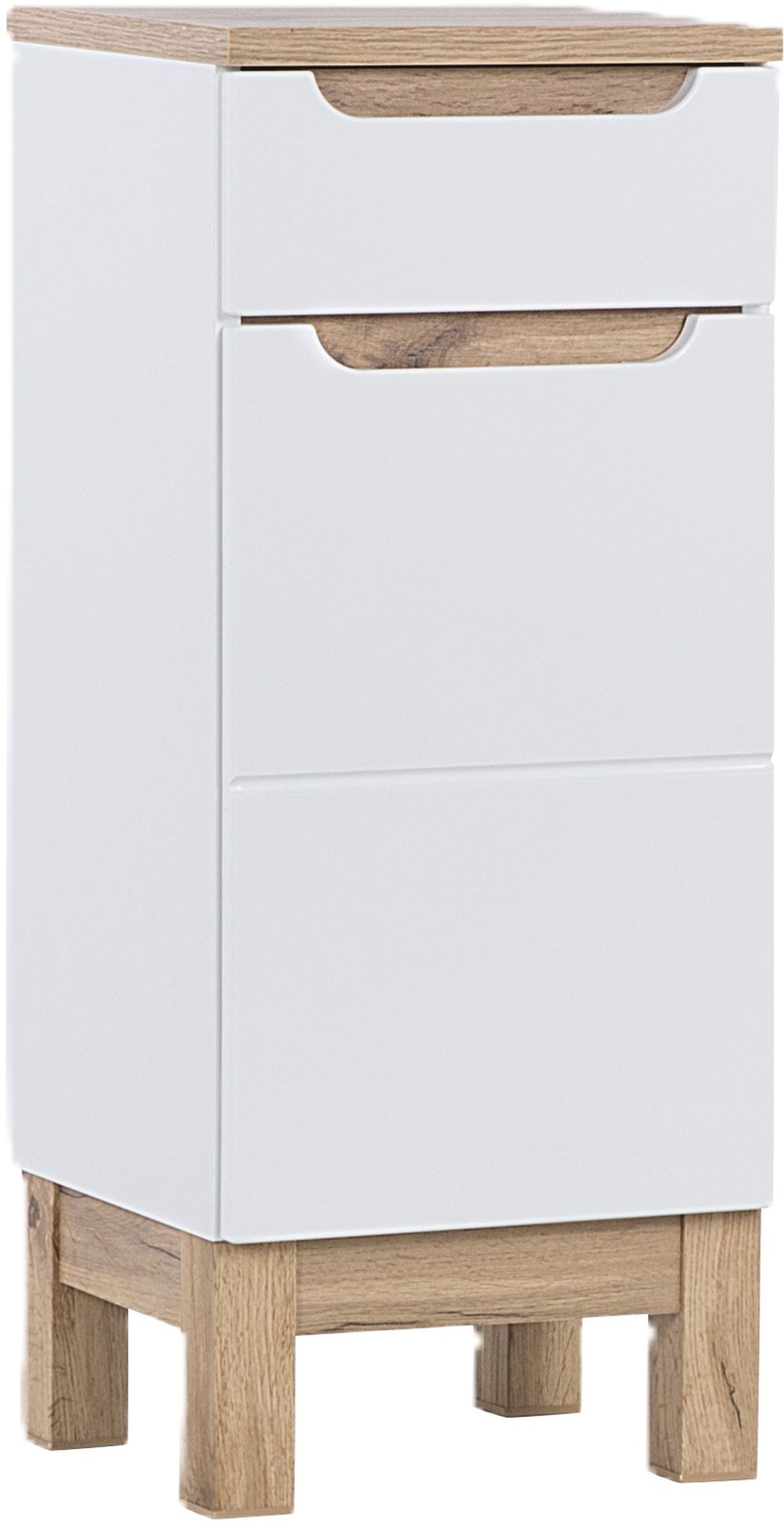 Comad Bali White skrinka 35x33x86 cm stojacie bočné biela-dub BALIWHITE810FSC
