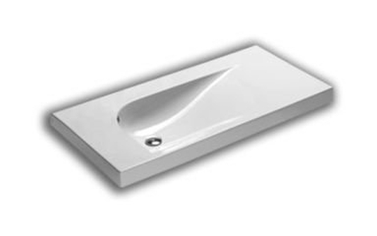 Hatria Grandangolo umývadlo 150x50 cm obdĺžnik klasické umývadlo biela Y0V801