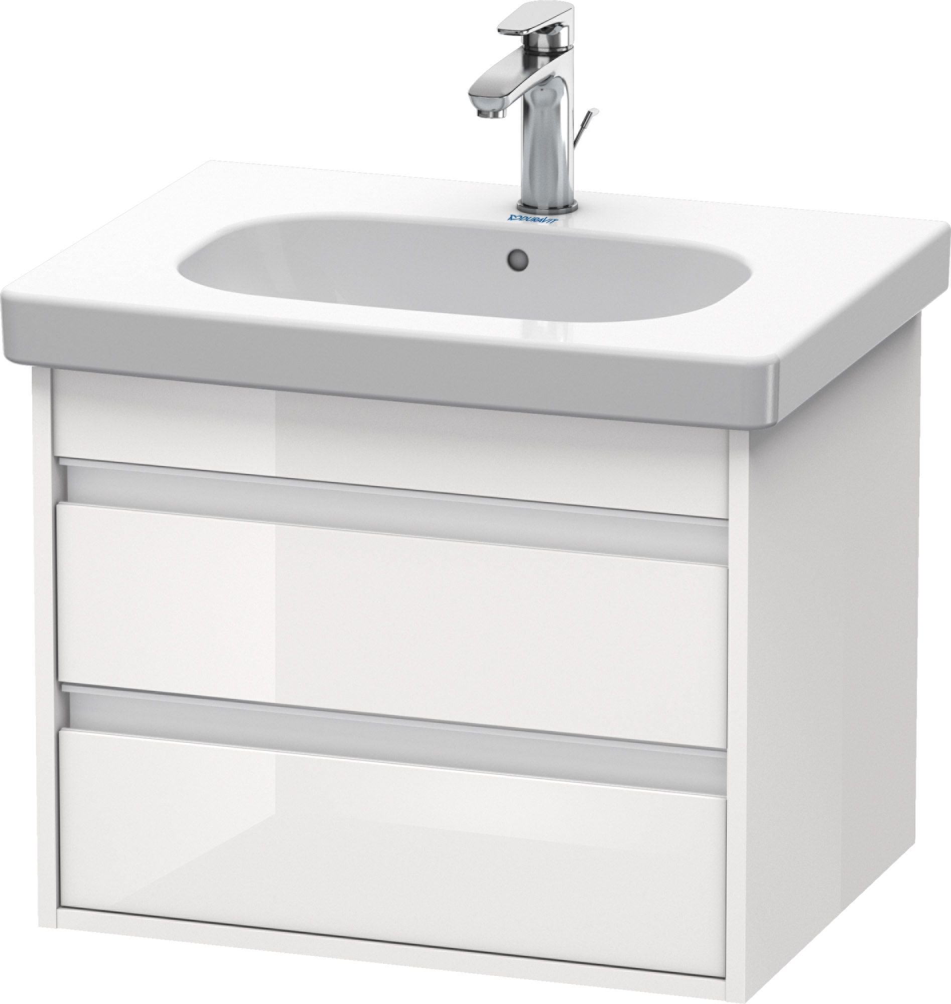 Duravit Ketho skrinka 60x45.5x48 cm závesná kúpeľňová skrinka pod umývadlo biela KT665002222