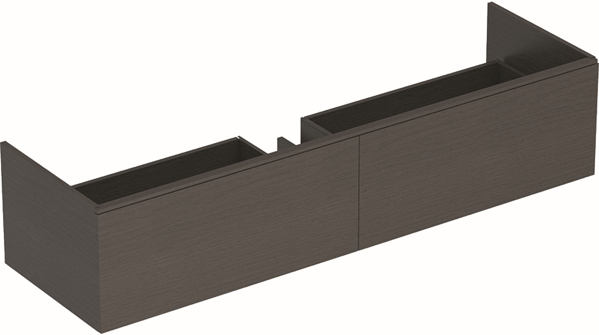 Geberit Xeno2 skrinka 159.5x47.3x35 cm závesná kúpeľňová skrinka pod umývadlo sivá 500.346.43.1