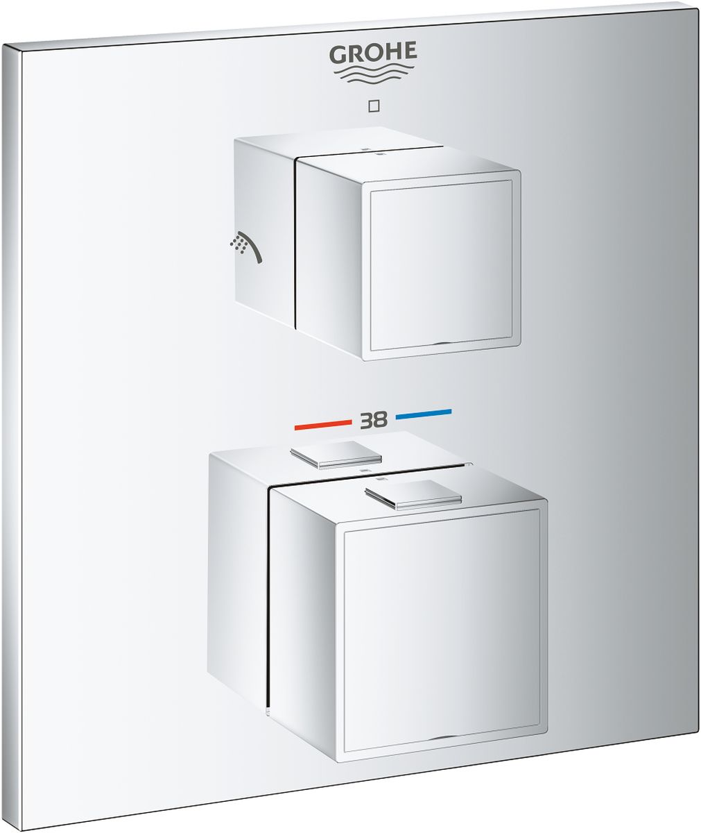 Grohe Grohtherm Cube vaňová/sprchová batéria podomietková áno StarLight Chrome 24154000