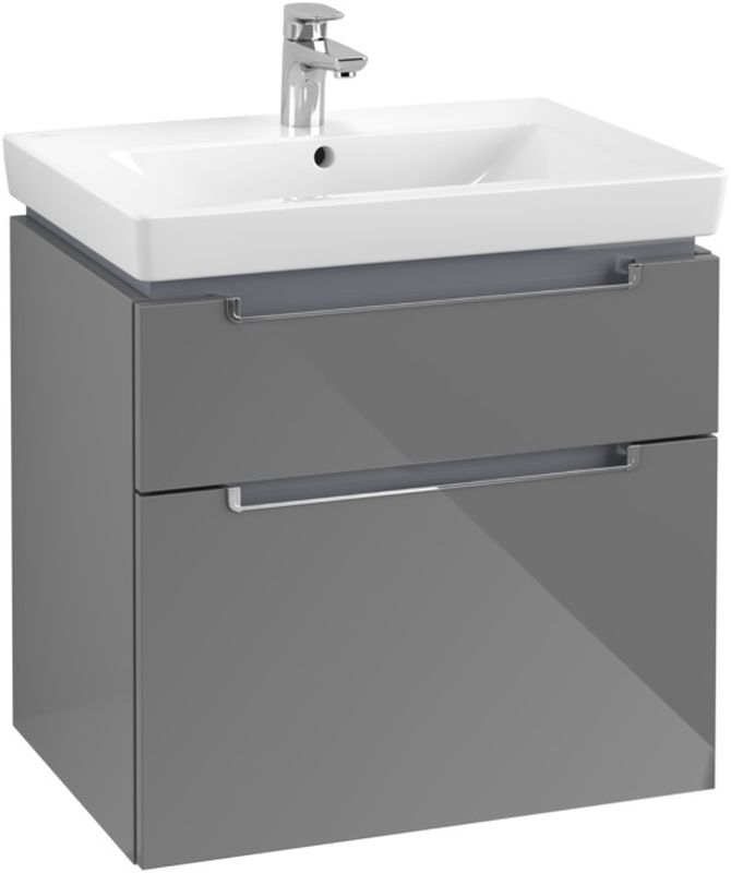 Villeroy & Boch Subway 2.0 skrinka 63.7x45.4x59 cm závesná kúpeľňová skrinka pod umývadlo sivá A91010FP