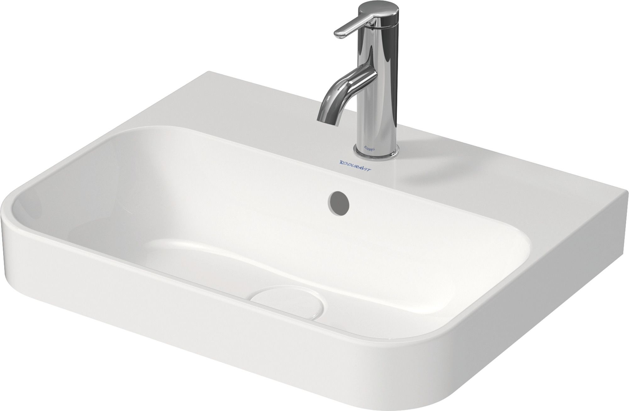 Duravit Happy D.2 Plus umývadlo 50x40 cm obdĺžnik pultové umývadlo biela 2360500000