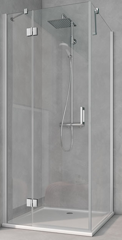 Kermi Osia sprchové dvere 90 cm výklopné strieborná lesklá/priehľadné sklo OSSTL09020VPK