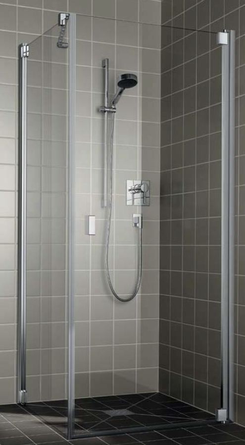 Kermi Raya sprchové dvere 100 cm výklopné strieborná lesklá/priehľadné sklo RA1KR10020VPK