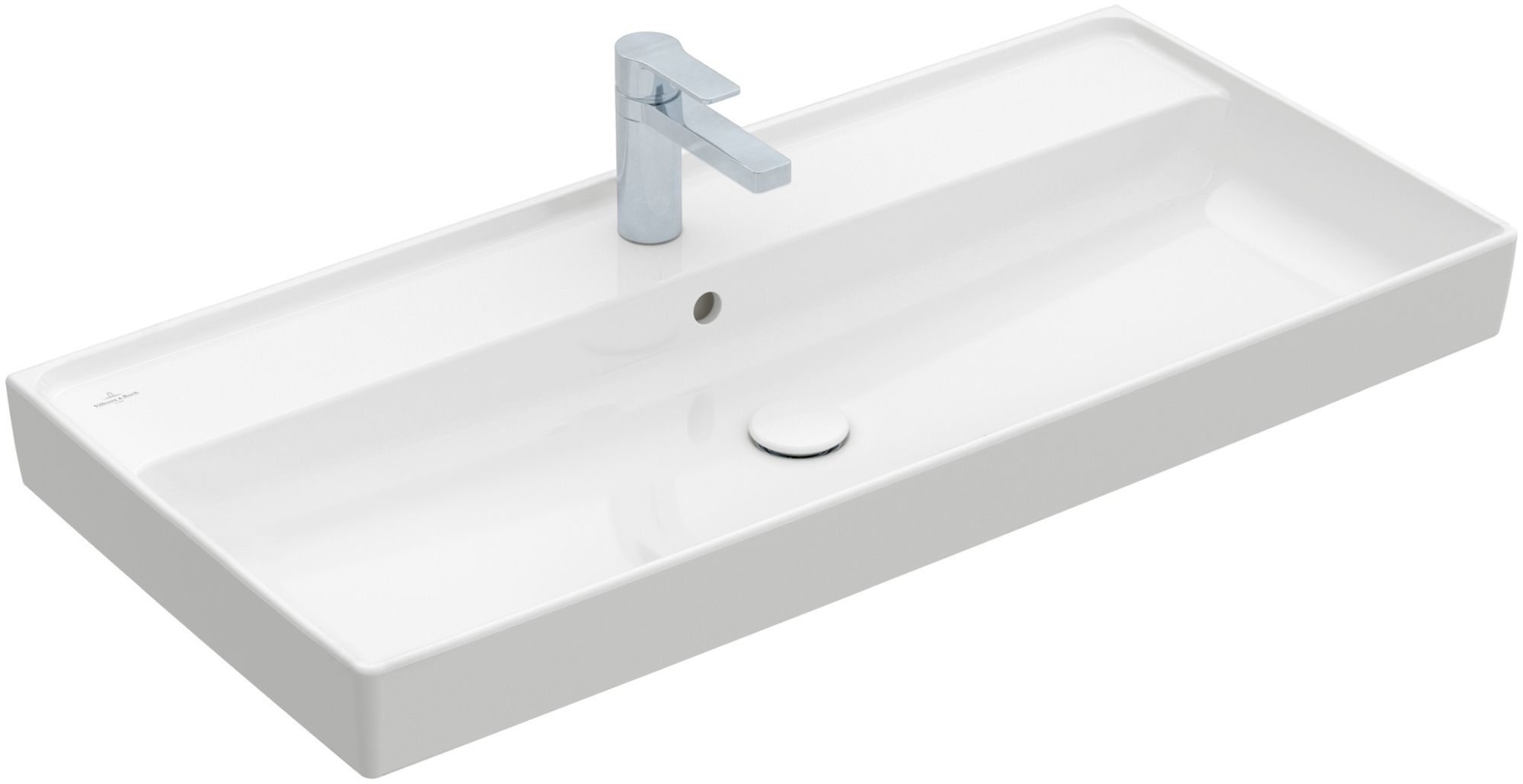 Villeroy & Boch Collaro umývadlo 100x47 cm obdĺžnik klasické umývadlo-umývadlo na nábytok biela 4A331G01