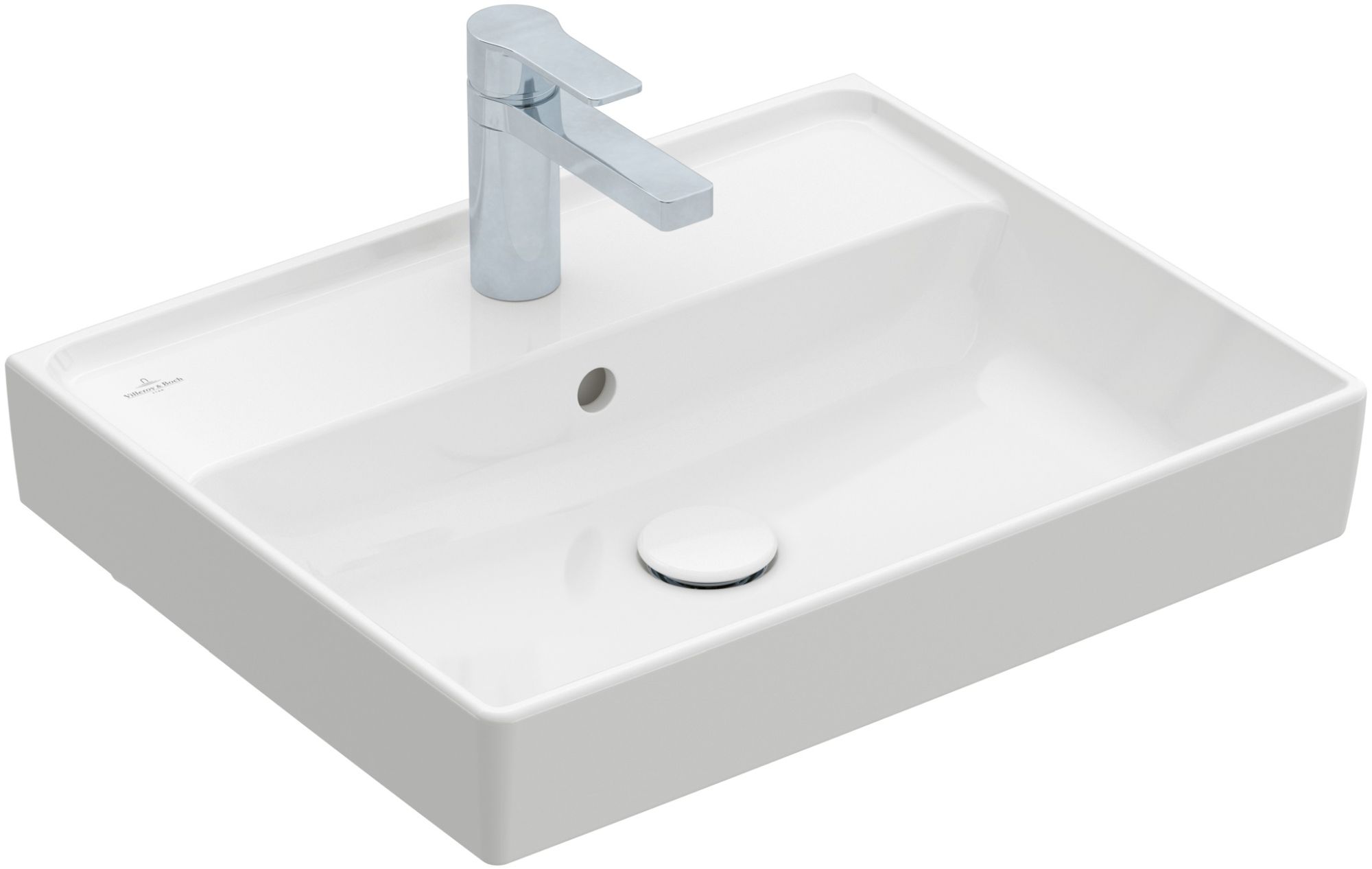 Villeroy & Boch Collaro umývadlo 55x44 cm obdĺžnik klasické umývadlo-umývadlo na nábytok biela 4A335501