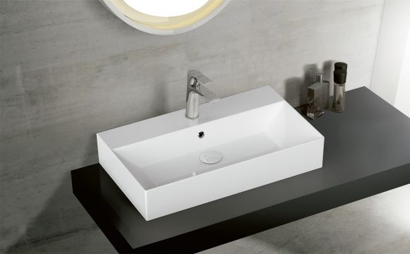 Bathco Spain Bruselas umývadlo 60x42 cm obdĺžnik pultové umývadlo biela 4106