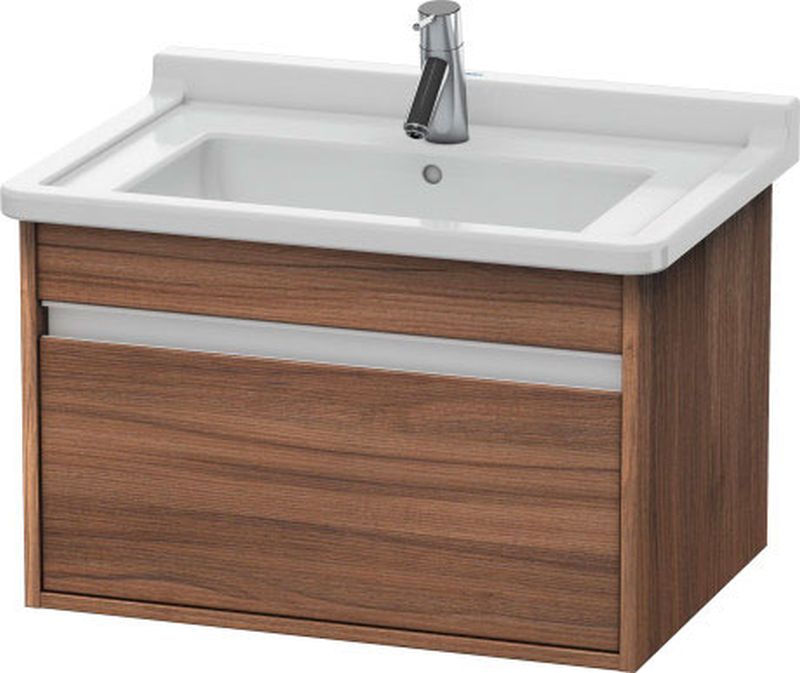 Duravit Ketho skrinka 80x46.5x41 cm závesná kúpeľňová skrinka pod umývadlo orech KT666407979