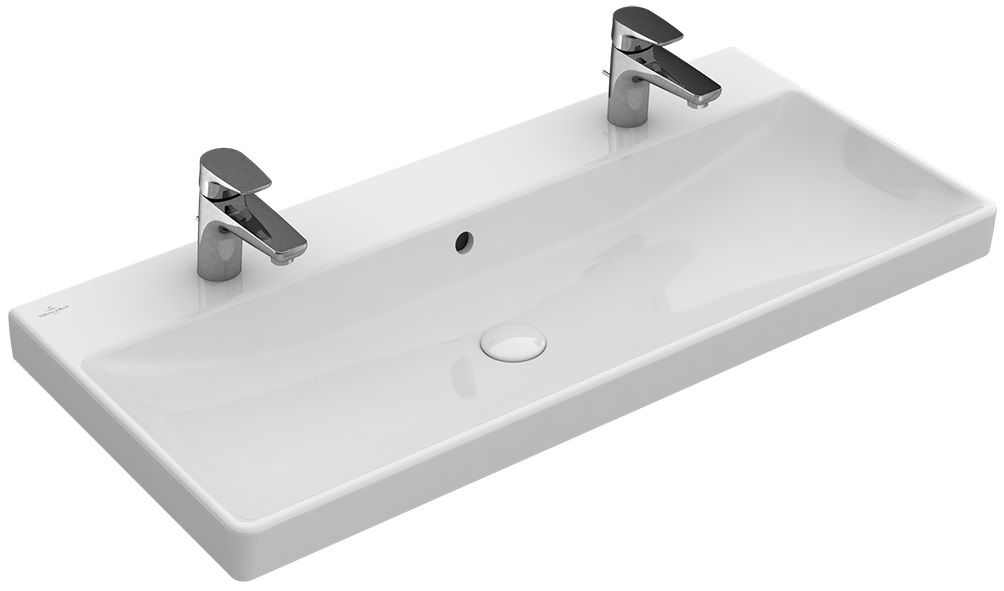 Villeroy & Boch Avento umývadlo 100x47 cm obdĺžnik klasické umývadlo-umývadlo na nábytok biela 4156A401