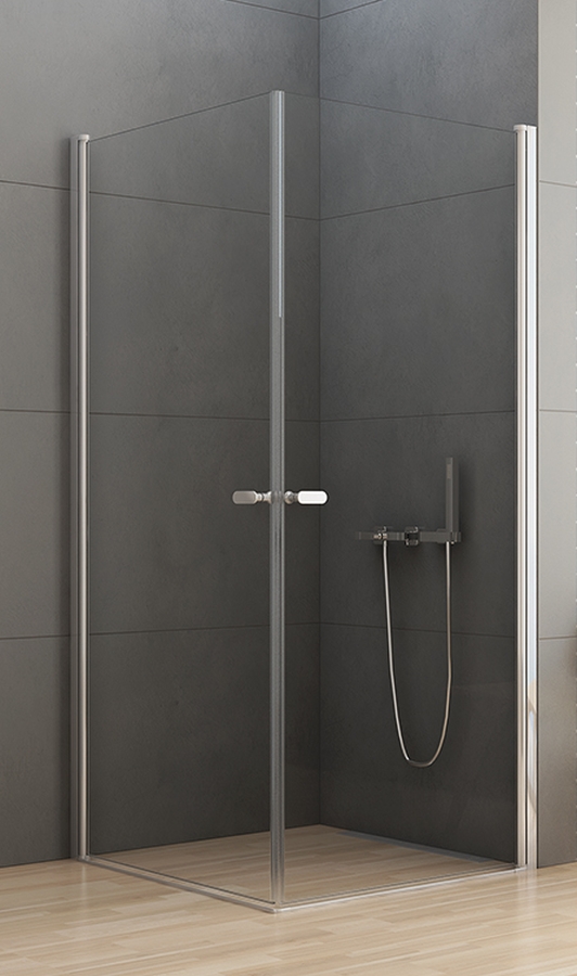New Trendy New Soleo sprchovací kút 100x80 cm štvorcová chromová lesklé/priehľadné sklo D-0140A/D-0142A